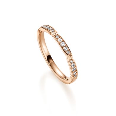 Ehering Rotgold Brillanten