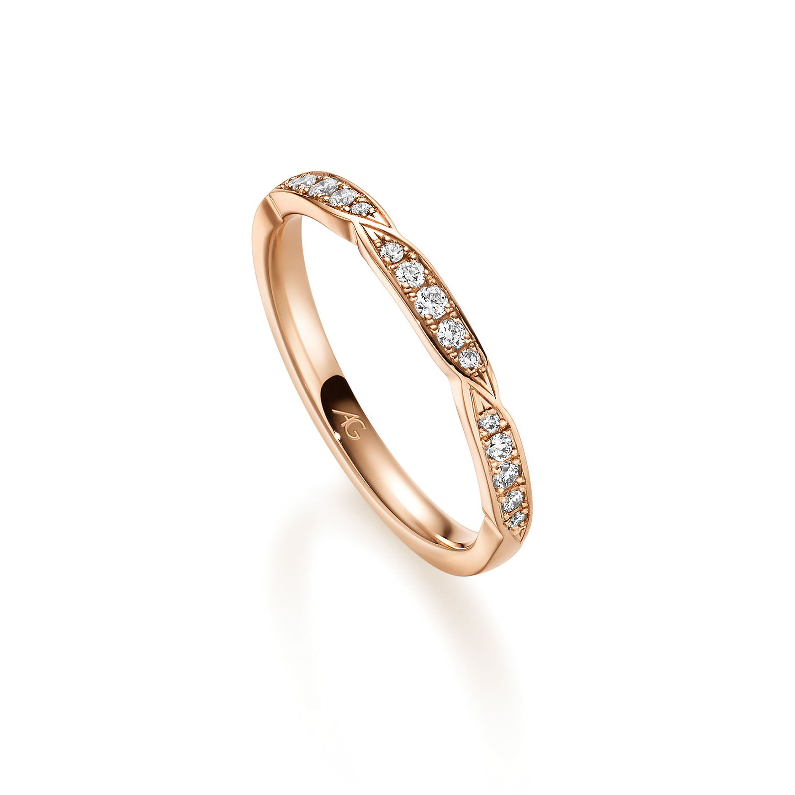 Ehering Rotgold Brillanten