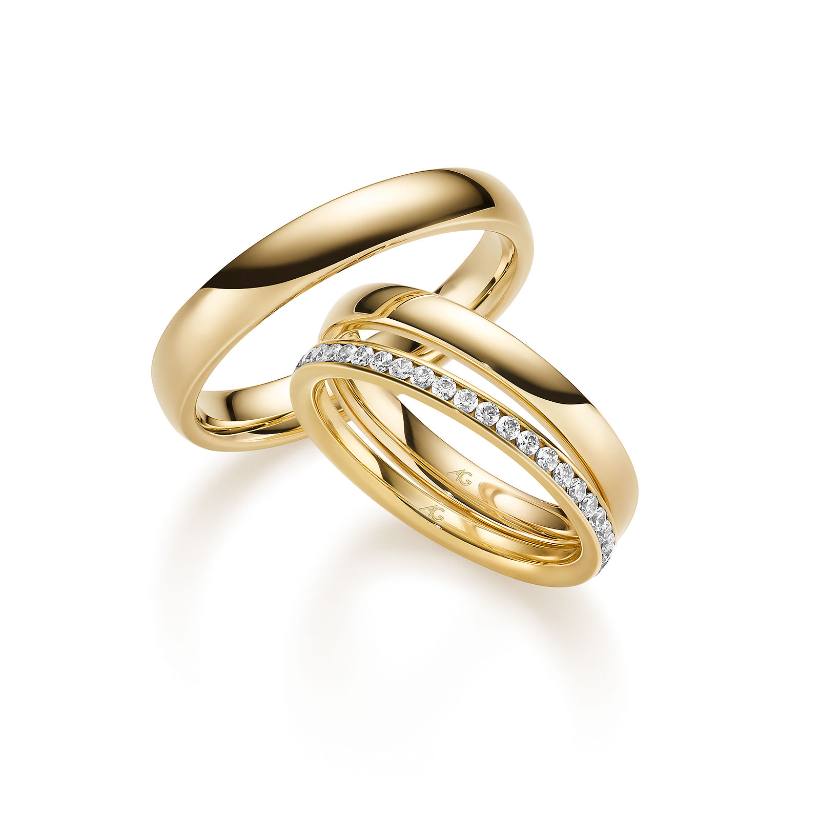 Trauringset Gelbgold Memoire