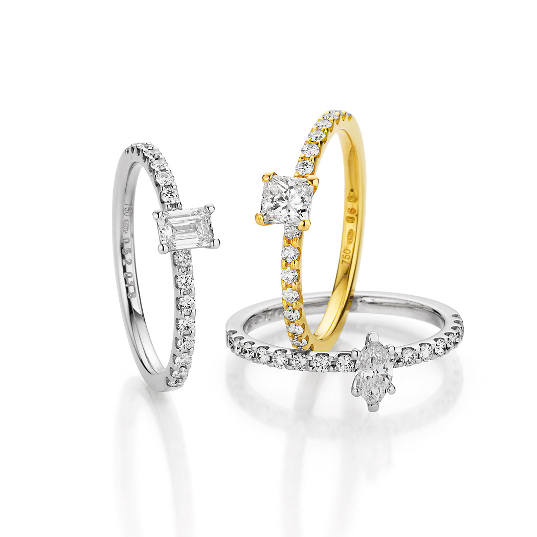 Trio mit fancy Diamanten