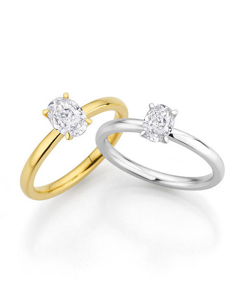 Verlobungsringe in Gelbgold und Weissgold