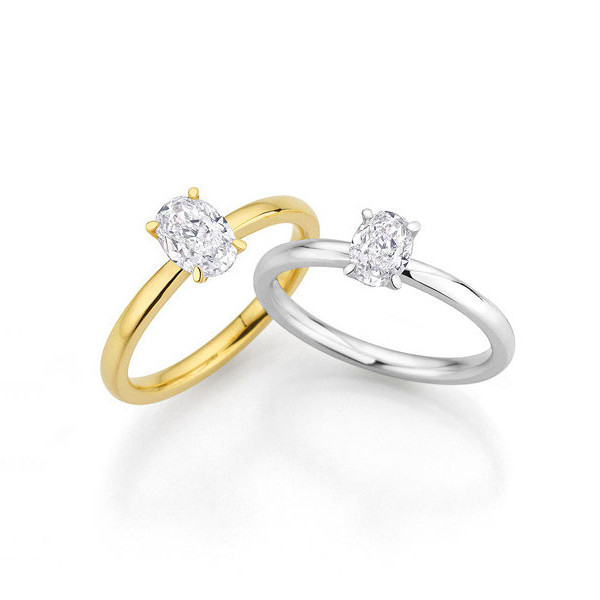 Verlobungsringe in Gelbgold und Weissgold